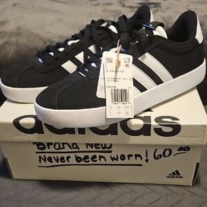 Adidas VL Court Black and White Shoes